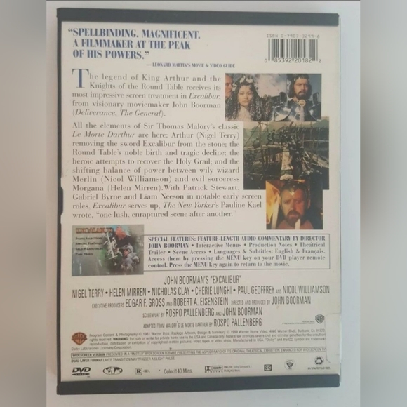 Excalibur Legend Of King Arthur DVD - Picture 5 of 5